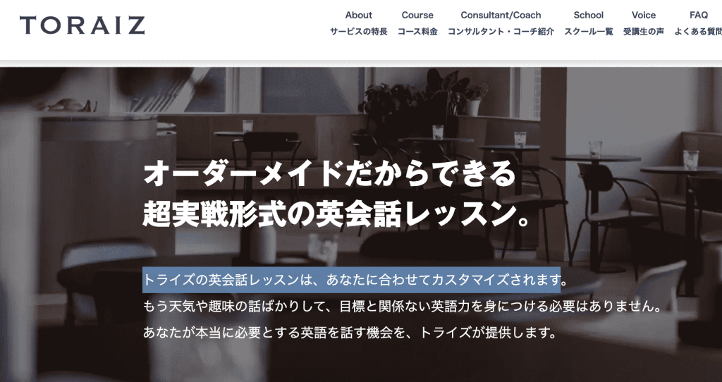 TORAIZ（トライズ）完全オーダーメイドの学習プラン